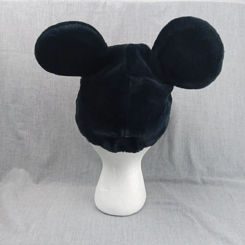 Walt Disney World Mickey Mouse Head Hat Plush Elastic Back Vintage Toddler Size